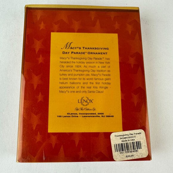 Macys Thanksgiving Day Parade Ornament By Lenox - Picture 5 of 5